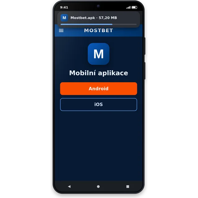Stažení aplikace Mostbet z webu provozovatele v telefonu